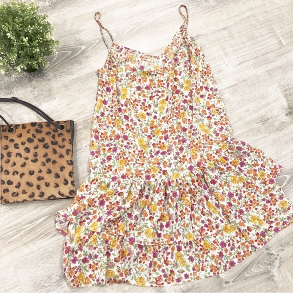 ZARA Sheer Floral Dress